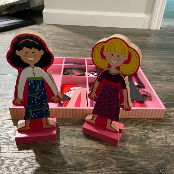 Melissa and Doug Abby & Emma Magnetic Dress-Up Wooden Playset - Picture 3 of 9